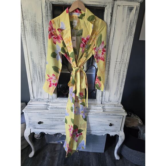 Anthropologie Maeve Sheer Printed Trench Coat - New Small - Picture 5 of 5